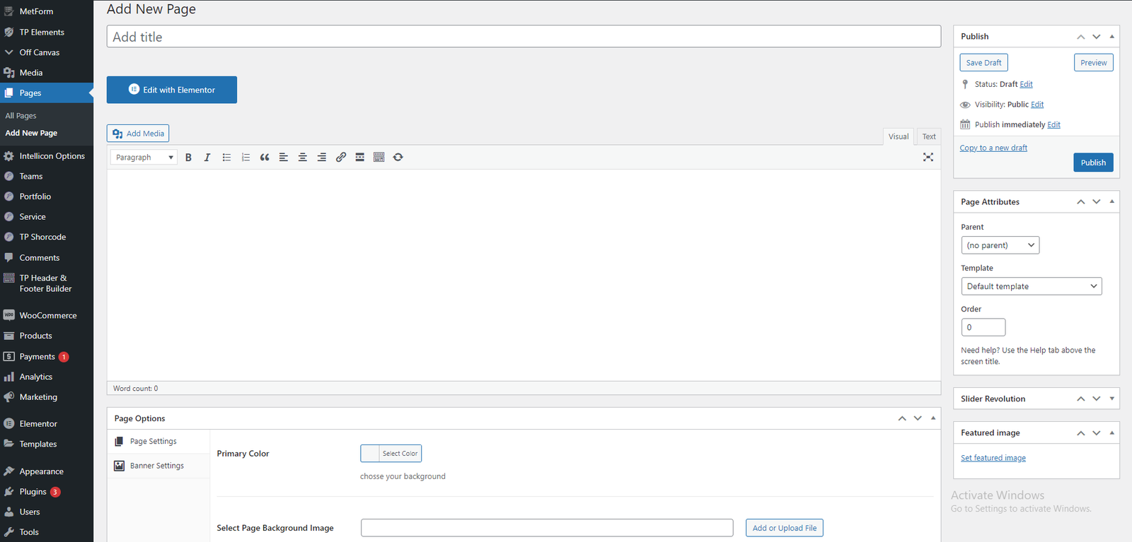 Page Attributes