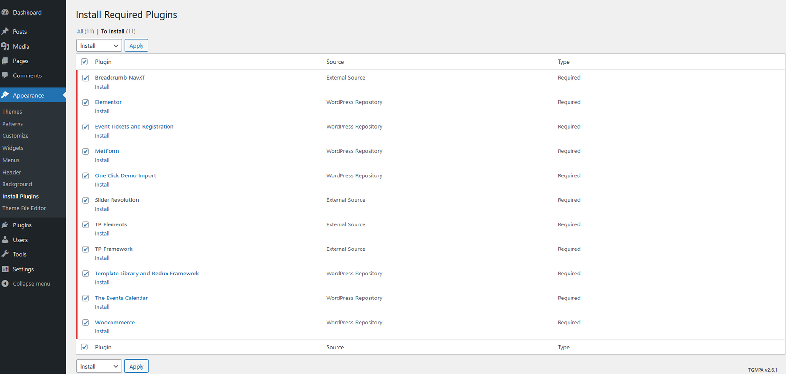 Install Plugins