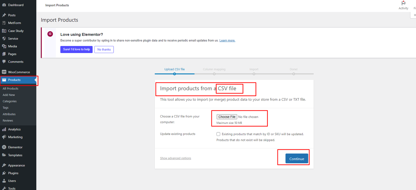 WooCommerce Import