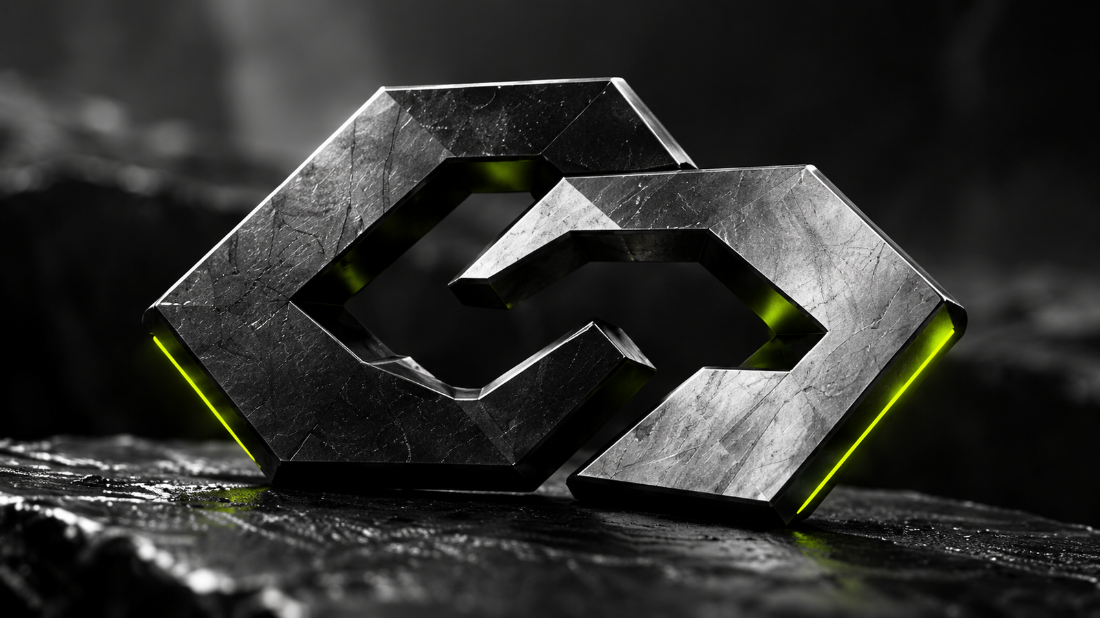 Interlocking graphite gaming insignias